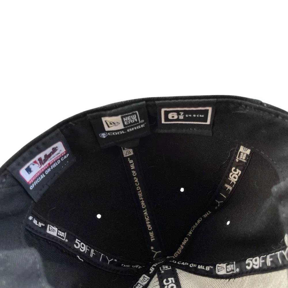 New Era 59FIFTY San Francisco Giants On-Field Fitted Hat Black Orange 6 7/8